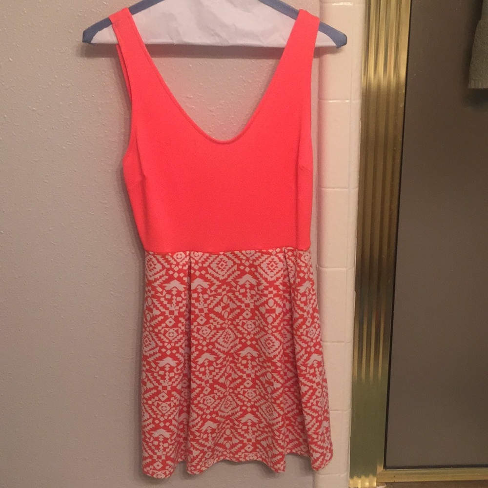 Hot pink mini dress